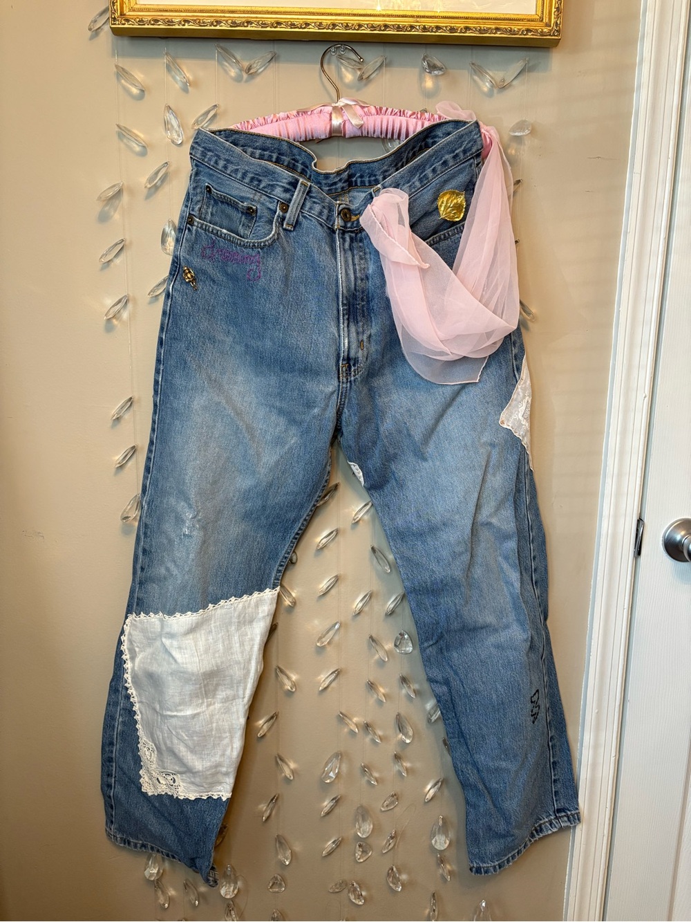Upcycled Embroidered Ralph Lauren Jeans